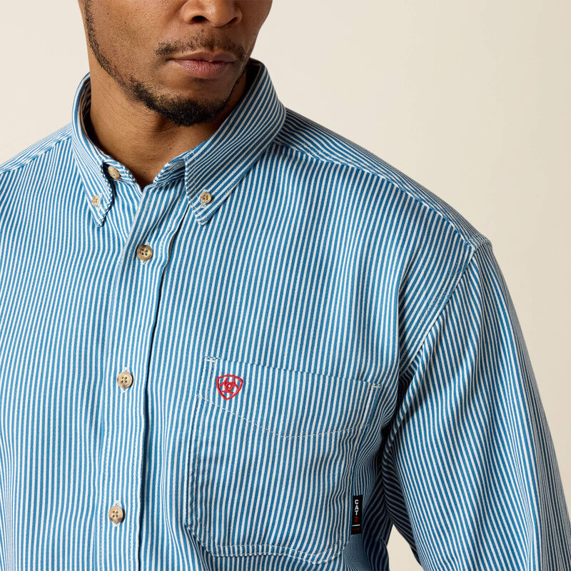 Ariat - FR Bold Blue / Stripe Work Shirt