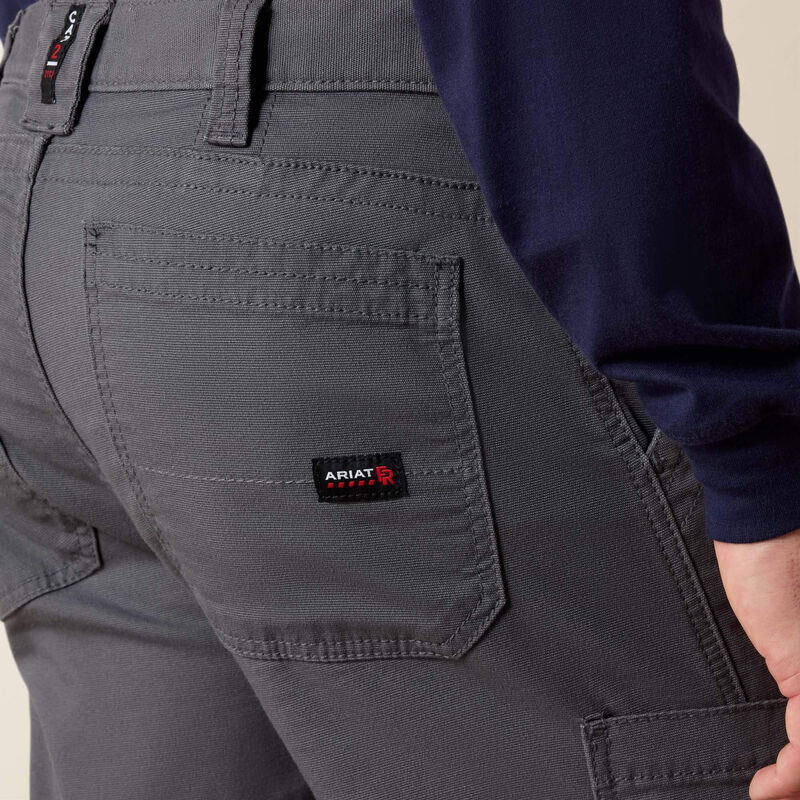 ARIAT - FR M5 Straight Stretch DuraLight Canvas Stackable Straight Leg Pant - Iron Gray - Becker Safety and Supply