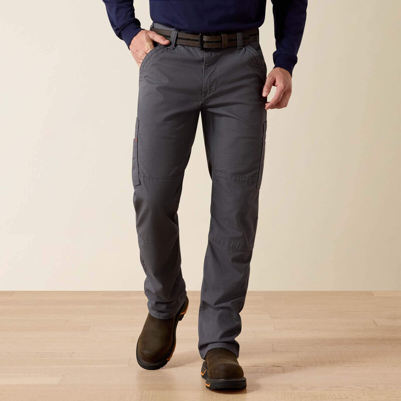 ARIAT - FR M5 Straight Stretch DuraLight Canvas Stackable Straight Leg Pant - Iron Gray - Becker Safety and Supply