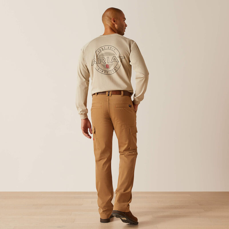 ARIAT - FR M7 Slim Hi-Vis Duralight Twill DuraStretch Straight Leg Pants, Khaki - Becker Safety and Supply