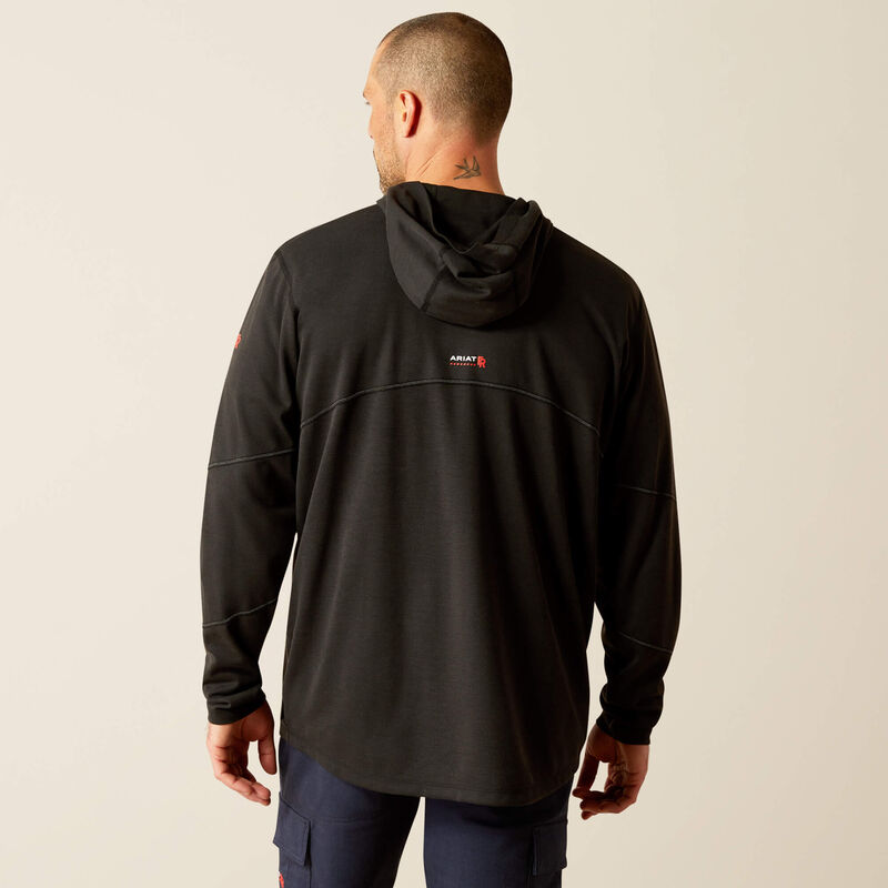 ARIAT - FR Primo Hooded T-Shirt, Black - Becker Safety and Supply