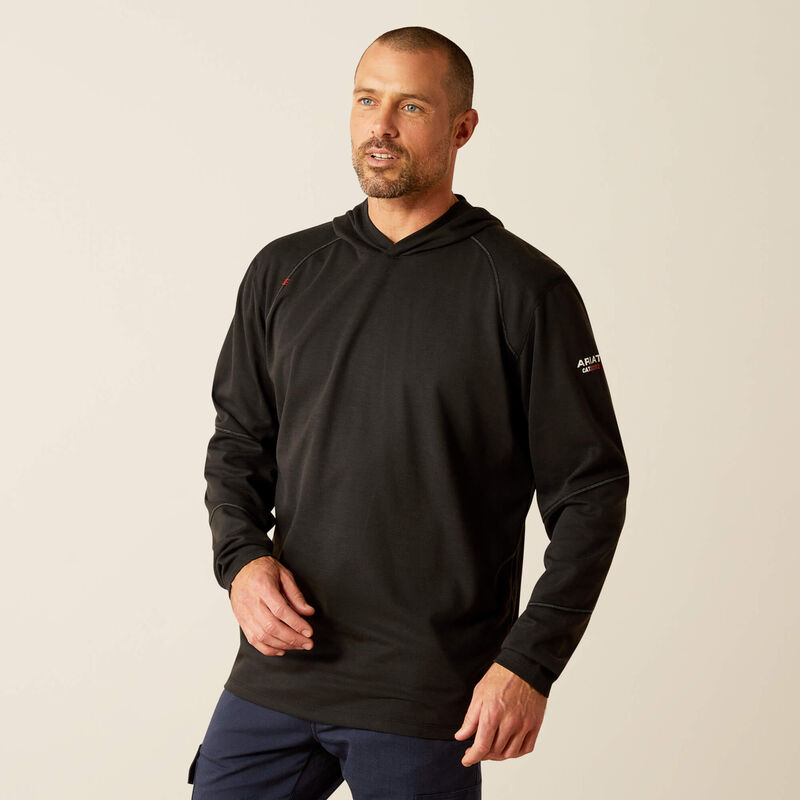 ARIAT - FR Primo Hooded T-Shirt, Black - Becker Safety and Supply