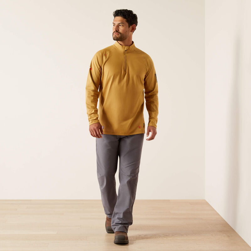 ARIAT - FR Combat Stretch Patriot 1/4 Zip Work Shirt, Bistro - Becker Safety and Supply