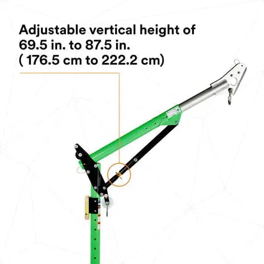 3M™ DBI-SALA® Confined Space One-Piece Adjustable Offset Davit Mast - 27.5" - 42.5" Offset - 69.5" - 87.5" Mast Height - Becker Safety and Supply