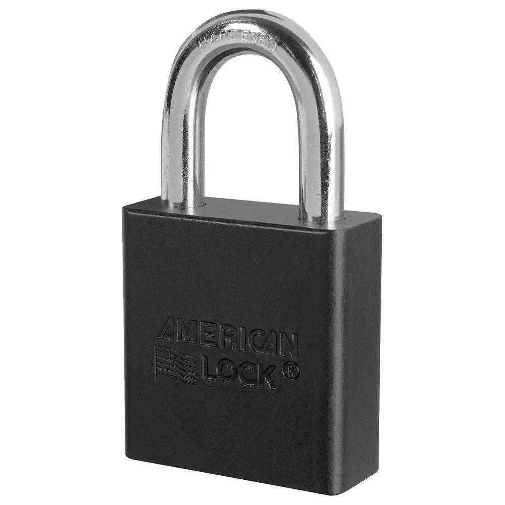 MASTERLOCK - 1-3/4in (44mm) Black Solid Aluminum Re-keyable Pin Tumbler Padlock, Keyed Alike - Becker Safety and Supply