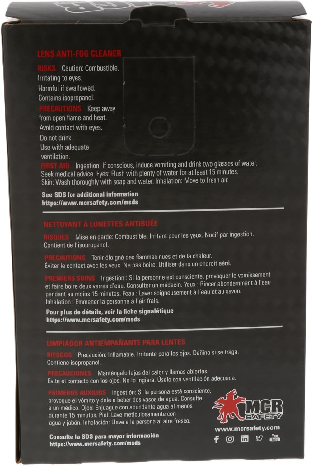 MCR - Lens Cleaning  Towelettes - 100 wipes per box