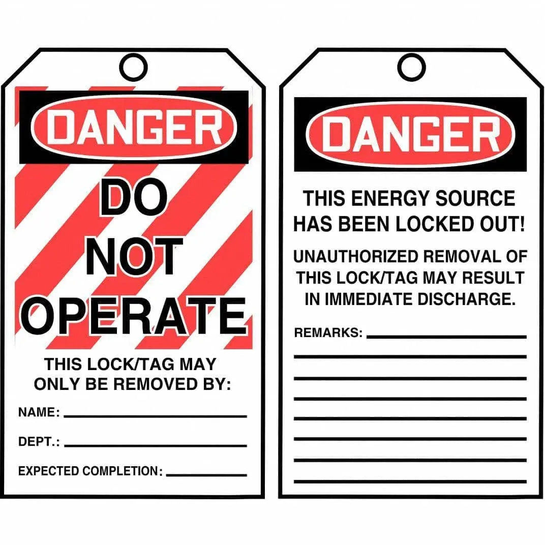 ACCUFORM - OSHA Danger Tags By-The-Roll: Do Not Operate 100 PER ROLL PF CARDSTOCK - Becker Safety and Supply