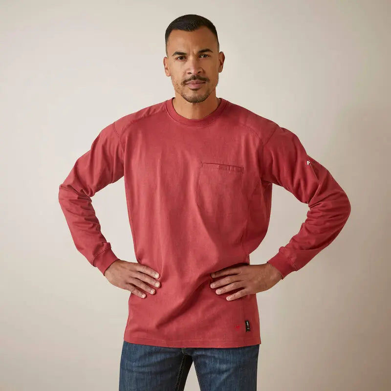 ARIAT - FR Air True Grit T-Shirt, Brick Red  Becker Safety and Supply