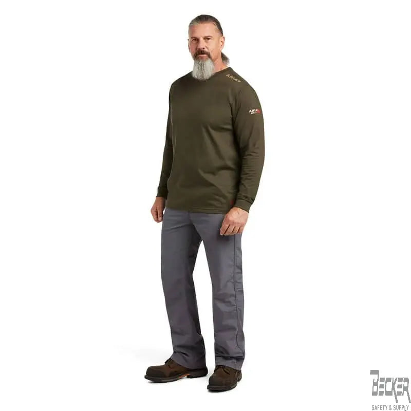 ARIAT - FR Dog Tags T-Shirt, SAGE - Becker Safety and Supply