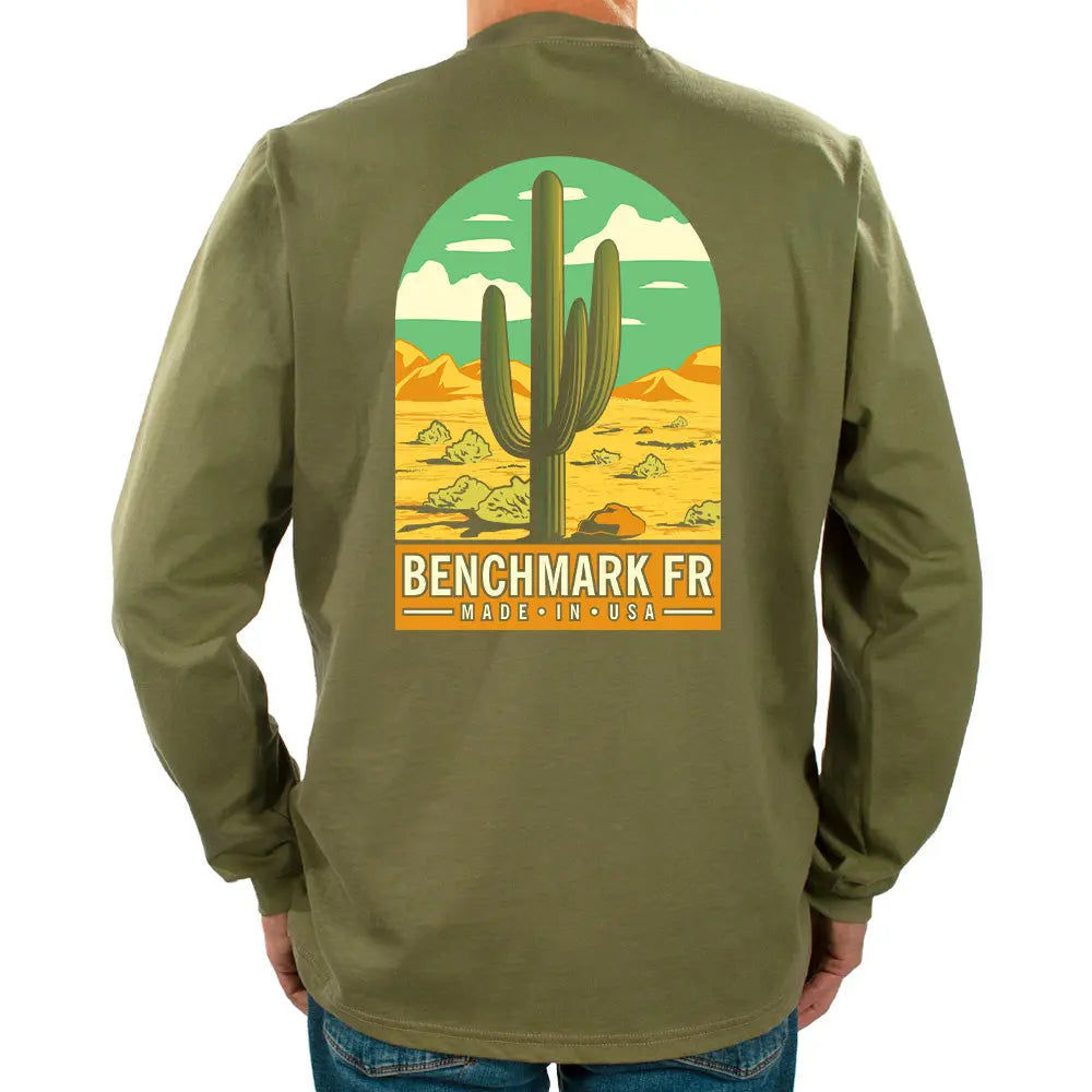 BENCHMARK FR-SAGUARO FLAME RESISTANT SHIRT, ARMY GREEN Becker Safety and Supply