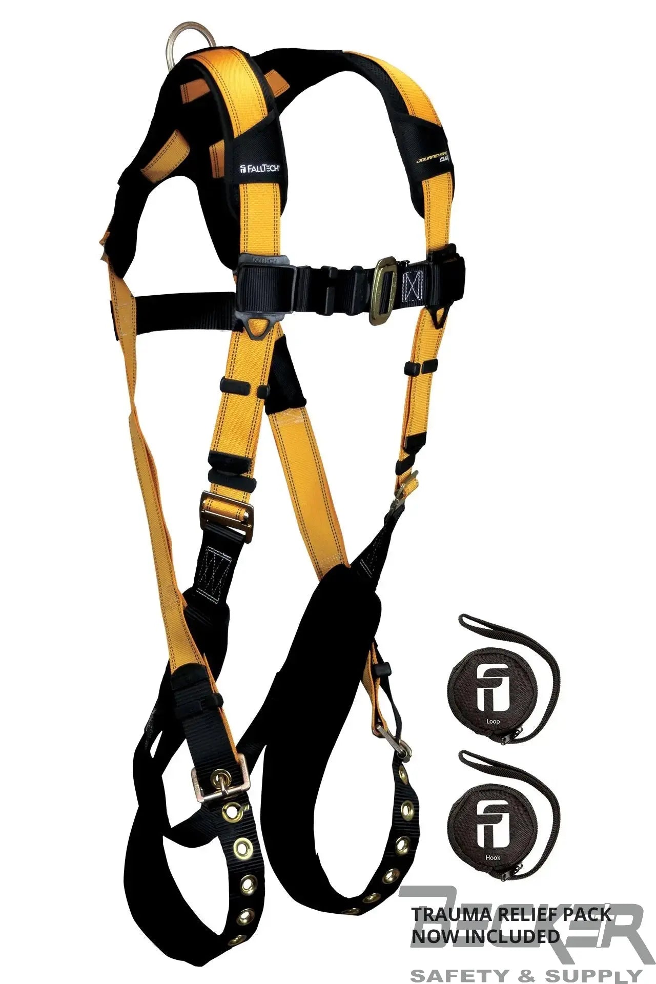 FALLTECH - Journeyman - Vest Style Harness - Tongue Buckle Leg - Back D-Ring - 3XL Becker Safety and Supply