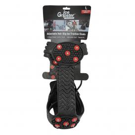 GLOBAL GLOVE - Ice Gripster Treads Adjustable Anti-Slip Traction Cleats with Carbon Steel Studs -L - Becker Safety and Supply