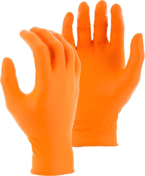 MAJESTIC - SUPER GRIP 8 Mil Disposable Glove, Diamond Grip 100 gloves/box-S Becker Safety and Supply