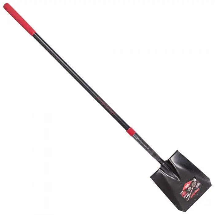 RAZOR BACK - Square Point Transfer Shovel, 48 in Fiberglass Straight Cushion End Grip Handle Becker Safety and Supply