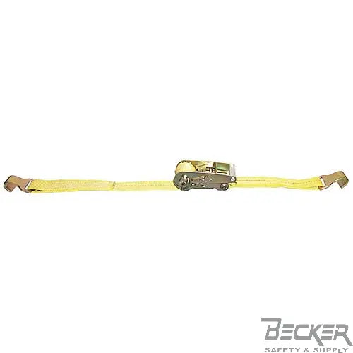 LIFTALL - 2" X 27' Flat Hook 10K Poly Tie Down w/Ratchet Becker Safety and Supply