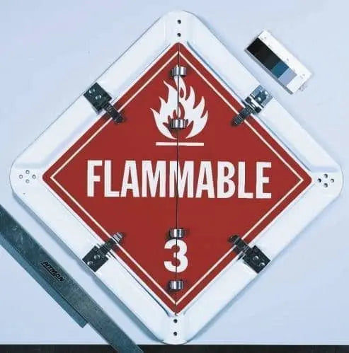SAFEHOUSE SIGNS - 8 Legend Placard System DOT LEGENDS INCLUDE: CORROSIVE, DANGEROUS, FLAMMABLE, FLAMMABLE GAS, INHALATION HAZARD (CLASS 6), NON-FLAMMABLE GAS, OXIDIZER, AND POISON - Becker Safety and Supply