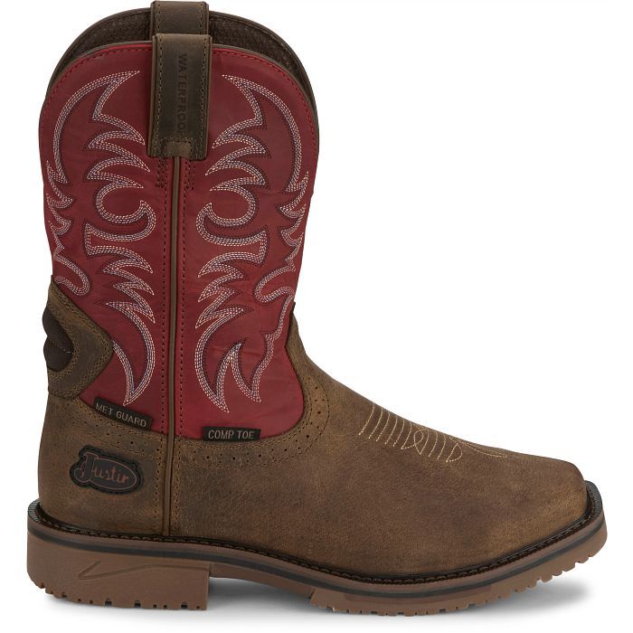 JUSTIN BOOTS - Thorn 11" Waterproof Met Guard Comp Toe