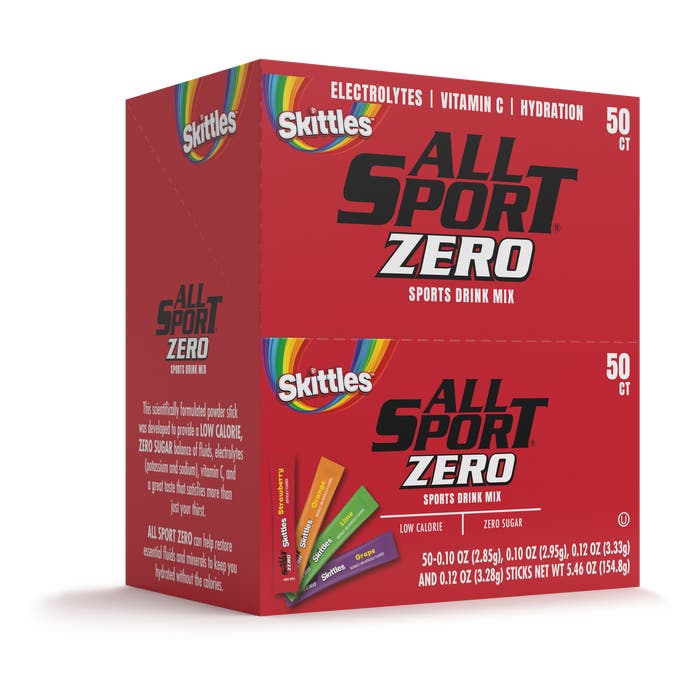 ALL SPORT - Zero Sugar- Quick Sticks - For 16.9oz Bottle - 50 Sticks/box