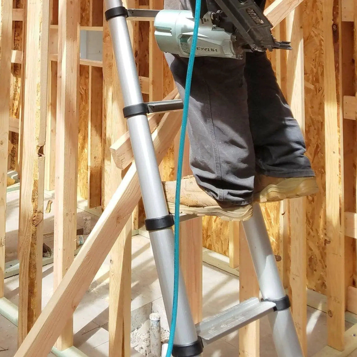 TELESTEPS - 16' Reach Professional Wide Step Telescoping Extension Ladder - Becker Safety and Supply