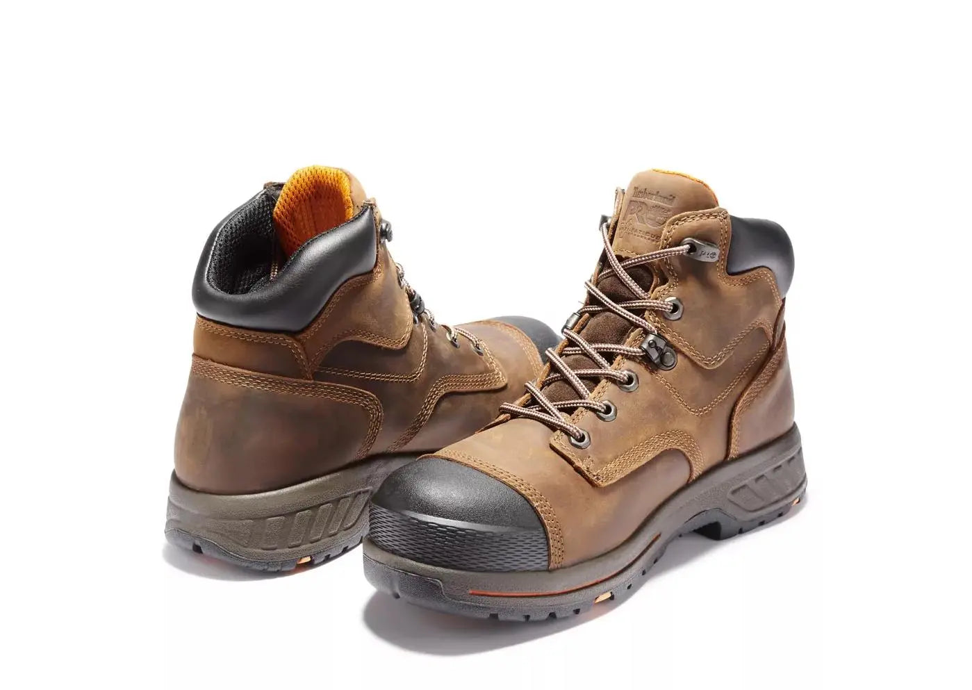 TIMBERLAND PRO - Men's Helix HD 6" Composite toe Work Boot, Distressed Brown - Becker Safety and Supply