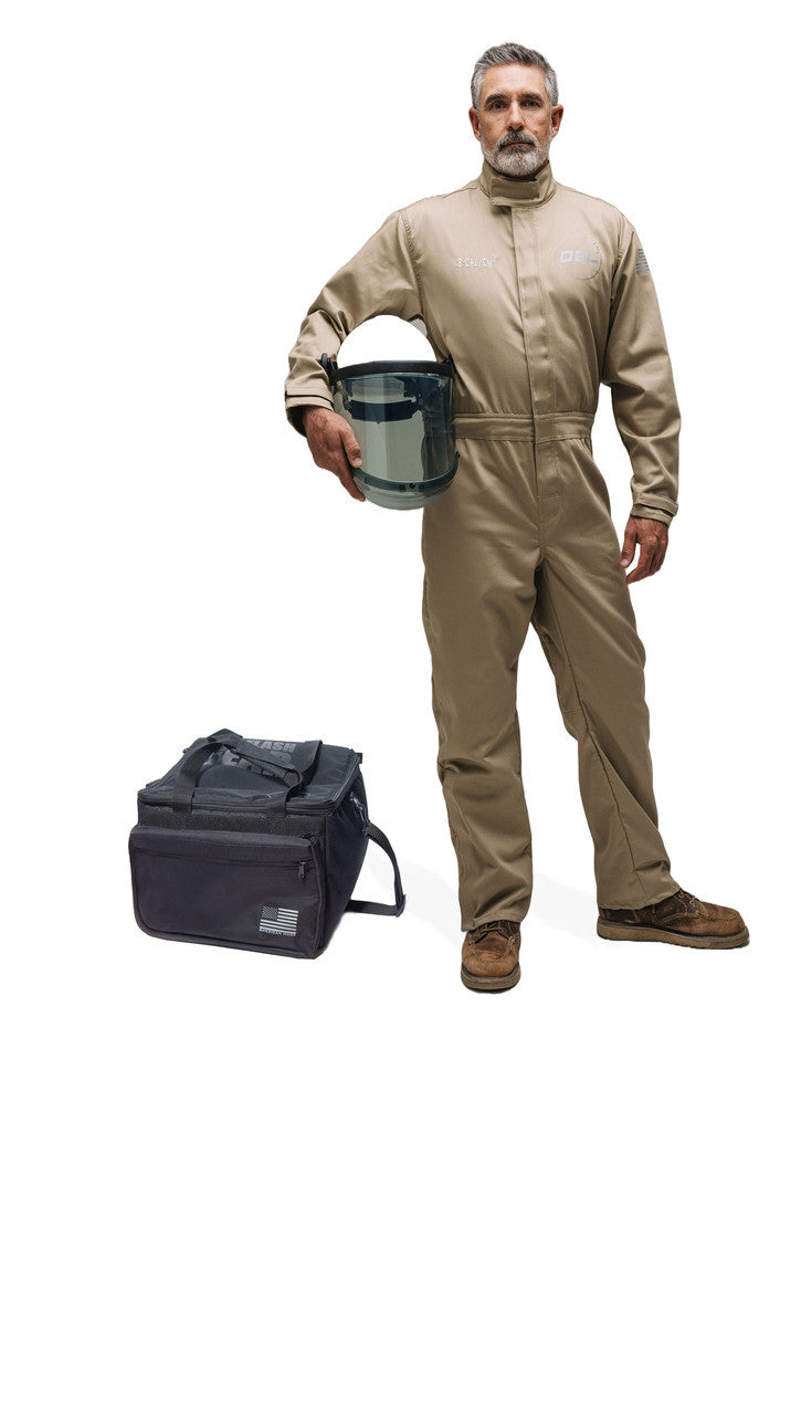 OEL - 40 Cal Jacket And Bib Overall Kit Lift Front Hood Black Series Gtx Mens