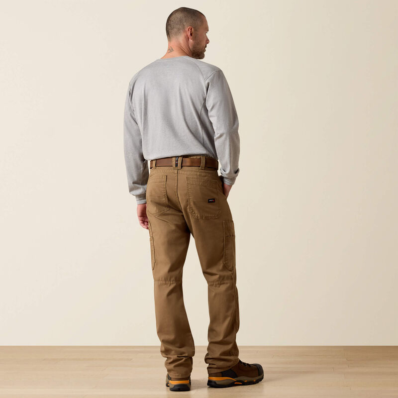 ARIAT - FR M5 Straight Stretch DuraLight Canvas Stackable Straight Leg Pant - Field Khaki - Becker Safety and Supply