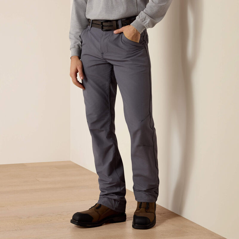 ARIAT - FR M5 Straight DuraLight Ripstop Stackable Straight Leg Pant - GREY - 32X30 - Becker Safety and Supply