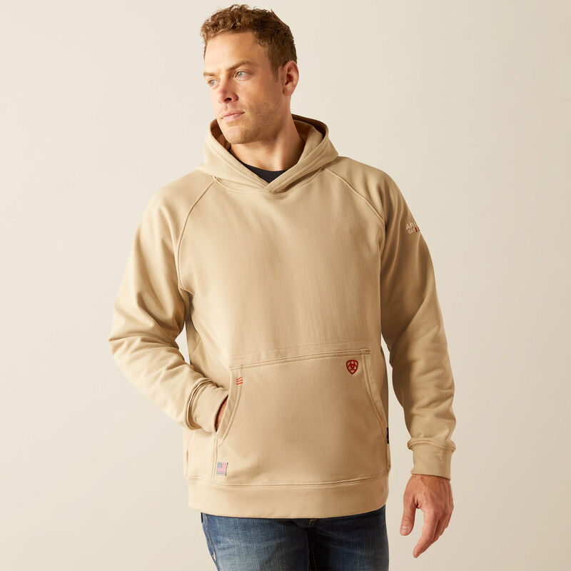 ARIAT - FR DuraStretch Work Hard Live Free Hoodie, Silver Mink - Becker Safety and Supply