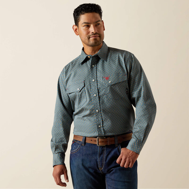 ARIAT - FR Scorcese Snap Work Shirt - Orion Blue