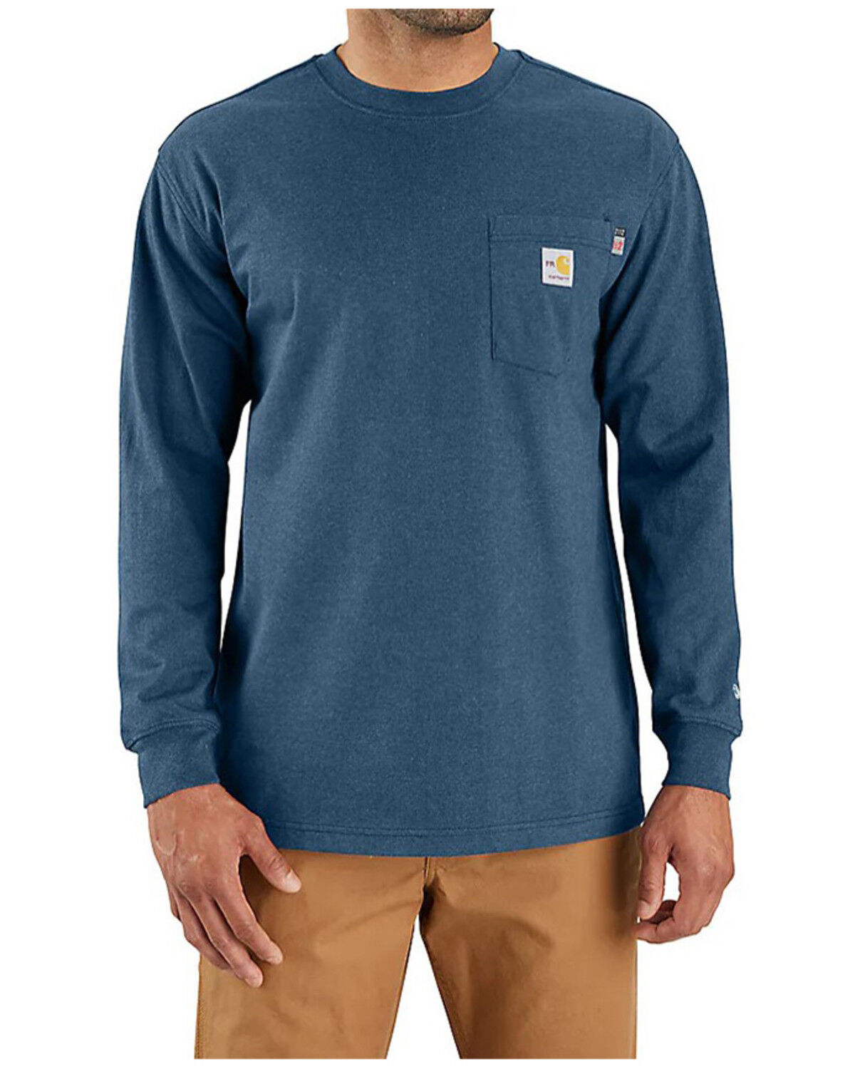 CARHARTT - Flame Resistant Force Loose Fit Lightweight Long-Sleeve Bandana Graphic T-Shirt, Blue - Becker Safety and Supply