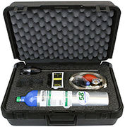 Gas Clip - Hard sided carrying with foam insert, 58L quad gas cylinder (25 ppm H2S, 100 ppm CO, 18% O2 & 50% LEL)