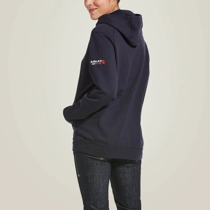 ARIAT - FR Womens Rev Pullover Hoodie, Navy Becker Safety and Supply