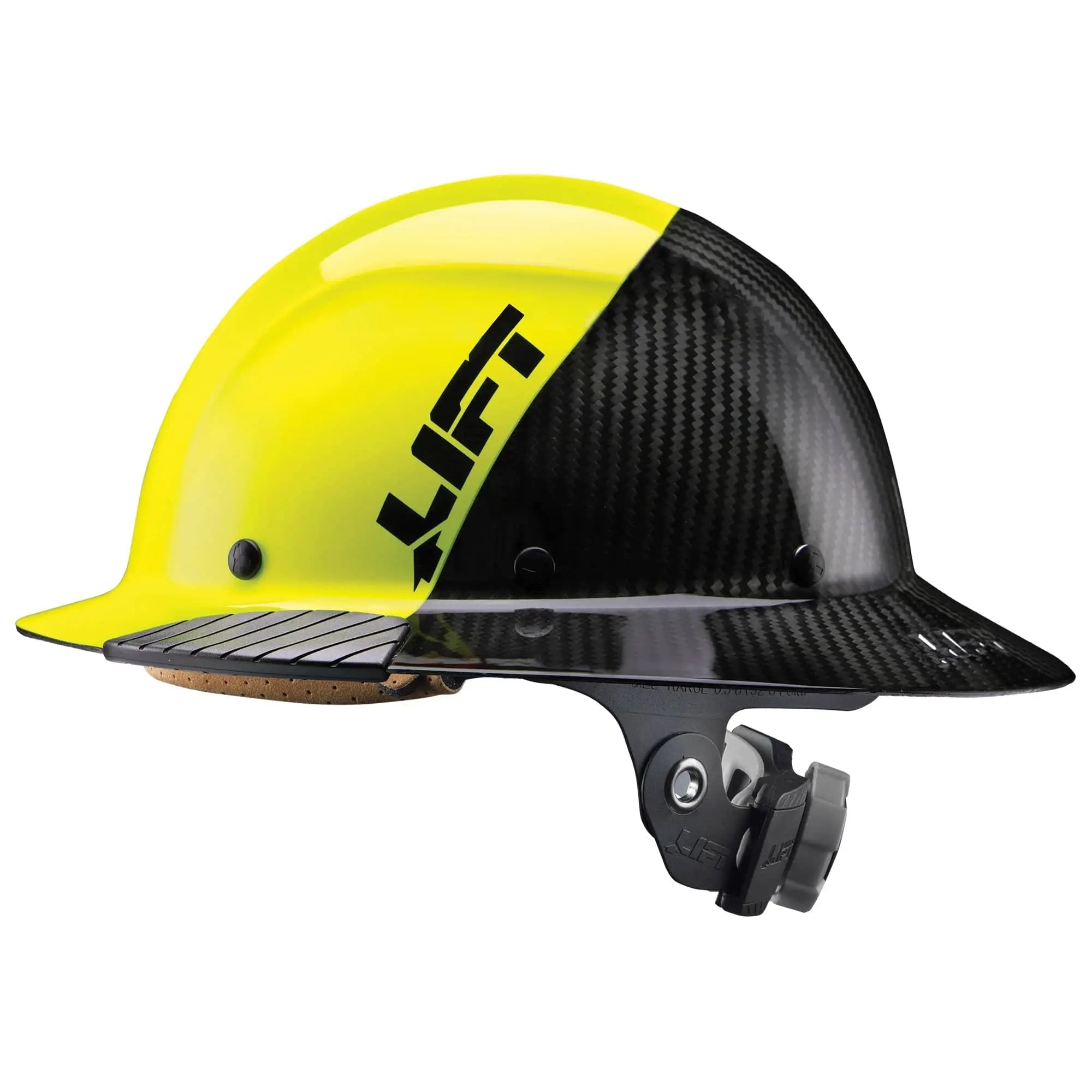 LIFT - DAX FIFTY 50 CARBON FIBER
FULL BRIM HARDHAT - Yellow/Black - Becker Safety and Supply
