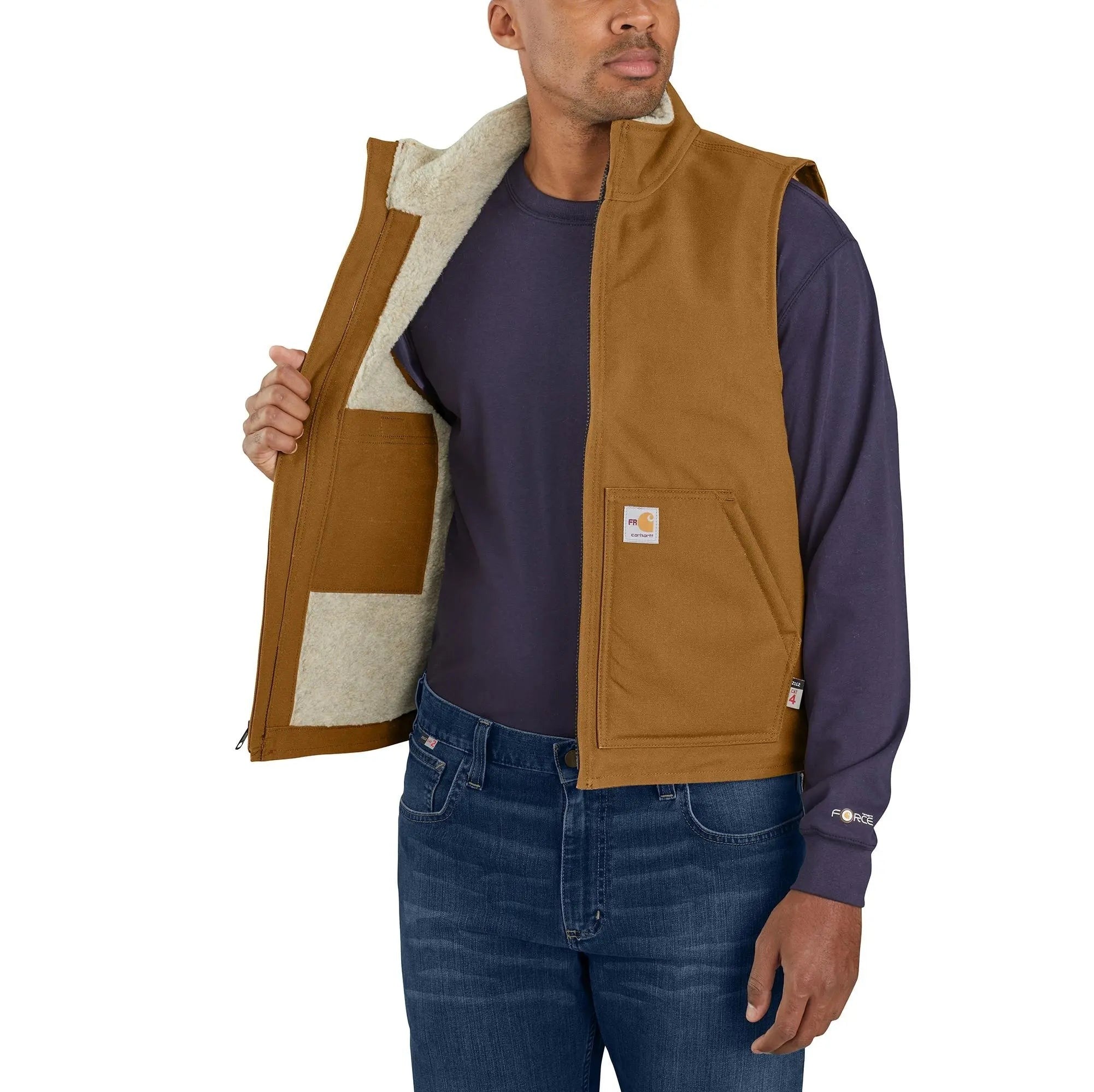 Carhartt Flame Resistant Duck Sherpa Lined Vest