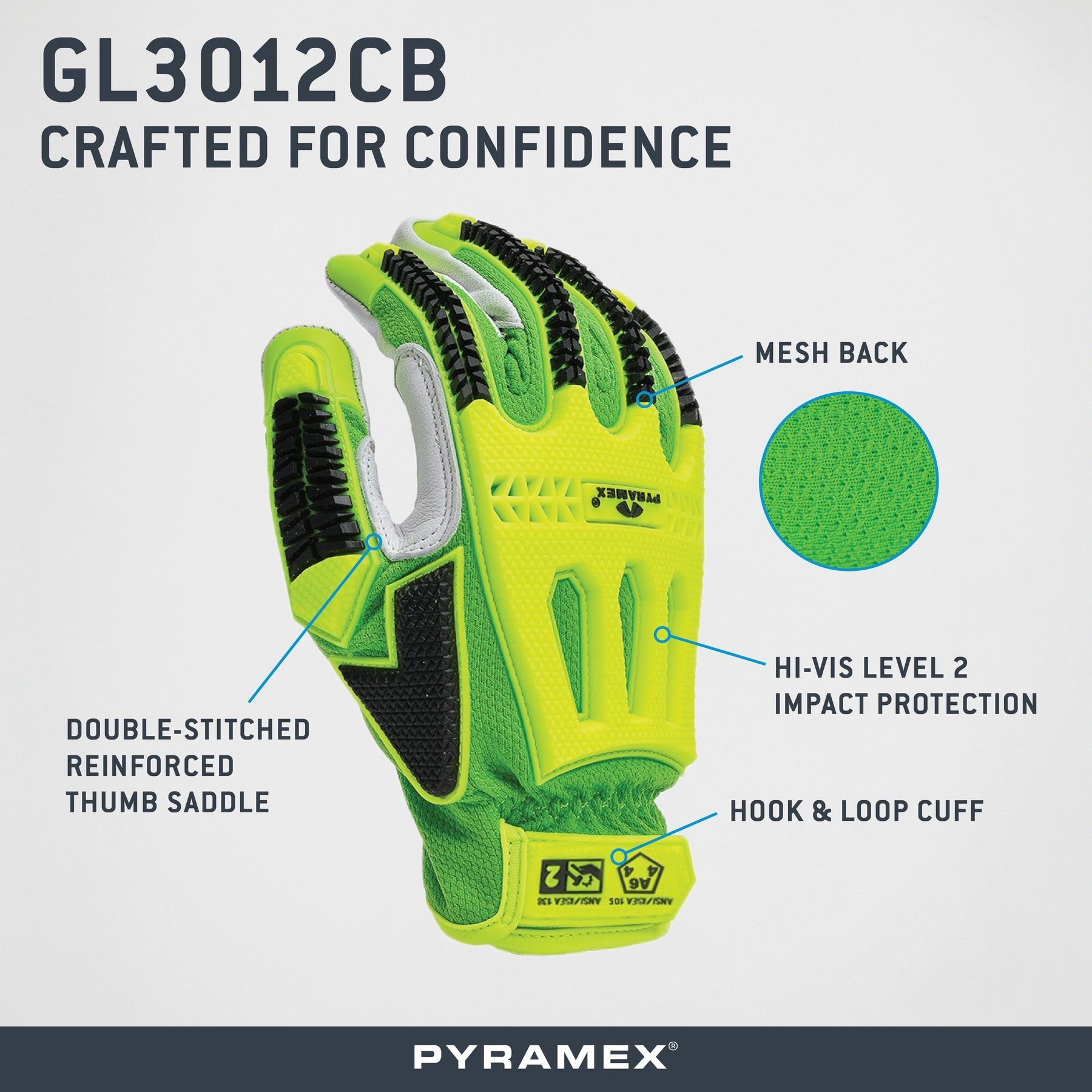 PYRAMEX - Premium Goatskin Driver Para-Aramid A6 Cut Level 2 Impact