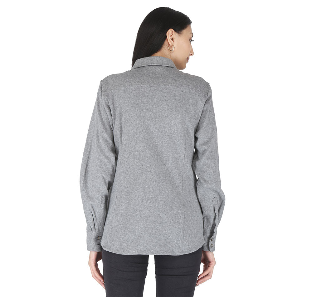 Forge -FR Women'S Knitted Longsleev Shirt, Grey - Becker Safety and Supply