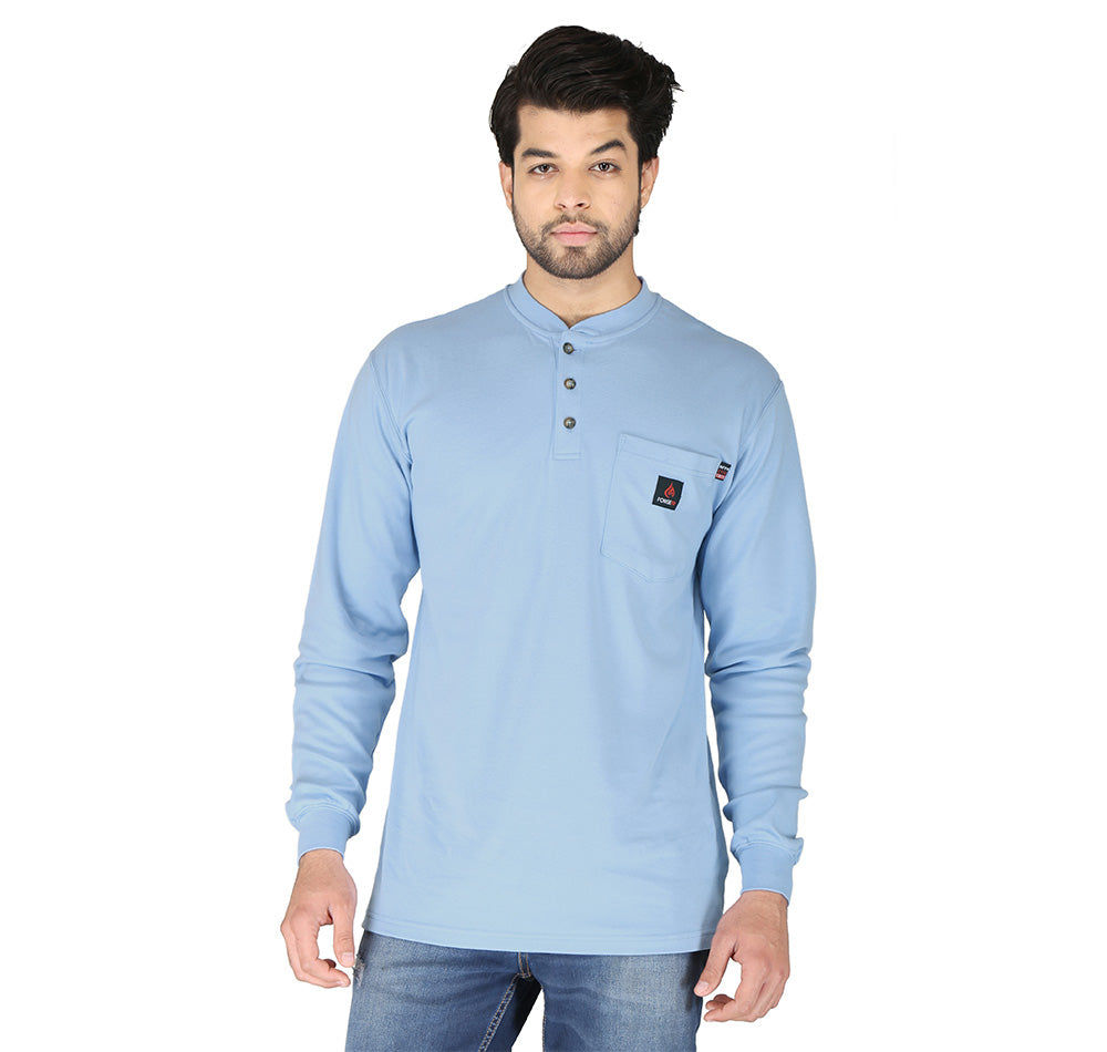 Forge -FR Men'S Henley Neck Long Sleeve T-Shirt - Becker Safety and Supply