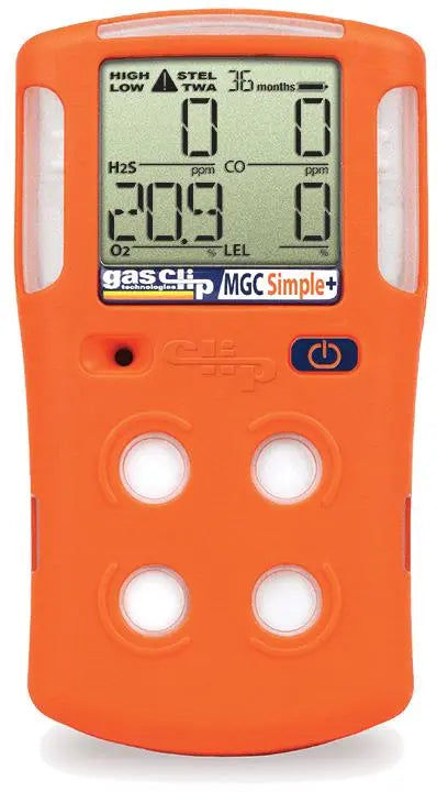 Gas Clip MGC Simple Plus Monitor LEL CO H2S O2 3 Year