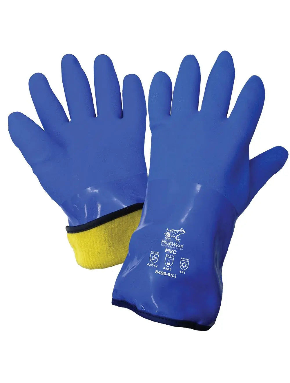 Global Glove Frog Wear 12 Inch Blue PVC Glove Global Glove Frog Wear 12 Inch Blue PVC Glove
