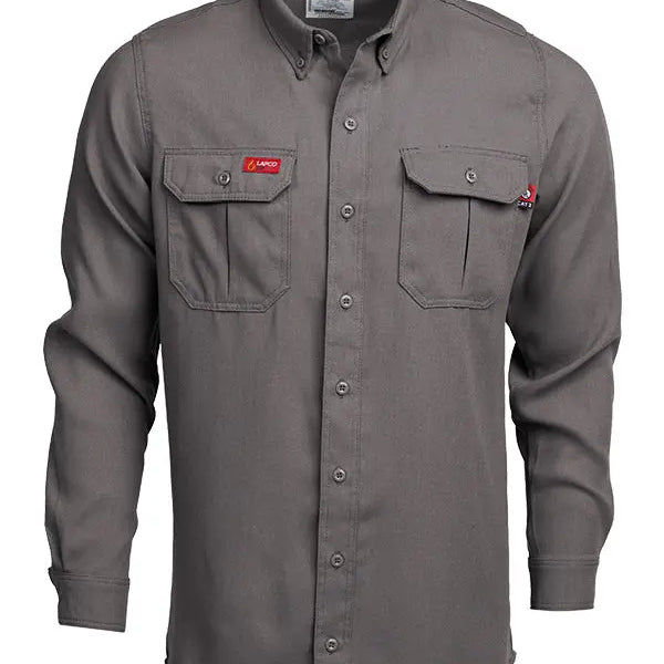 LAPCO - FR Modern Uniform Shirts 5oz. Tecasafe, Gray - Becker Safety