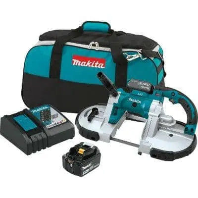 MAKITA - 18V LXT Lithium-Ion Cordless
Portable Band Saw Kit, var. spd., L.E.D.
Light, bag (5.0Ah) - Becker Safety and Supply