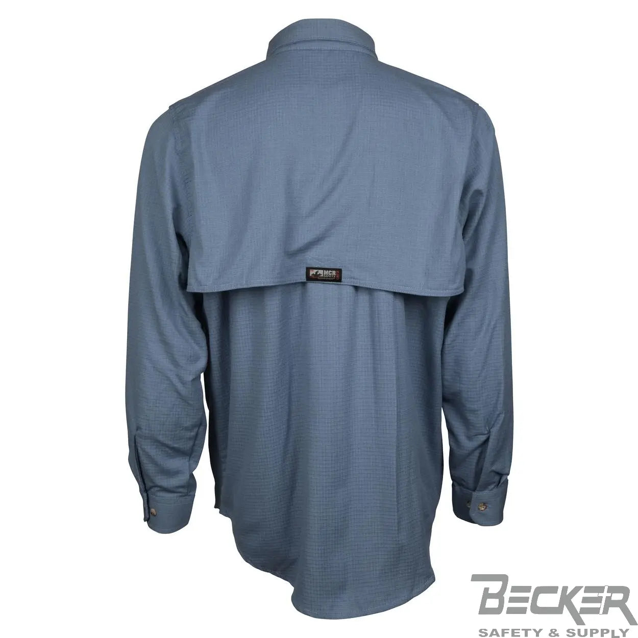 MCR - FR 7oz Triple Vented Work Shirt, Medium Blue Becker Safety and Supply