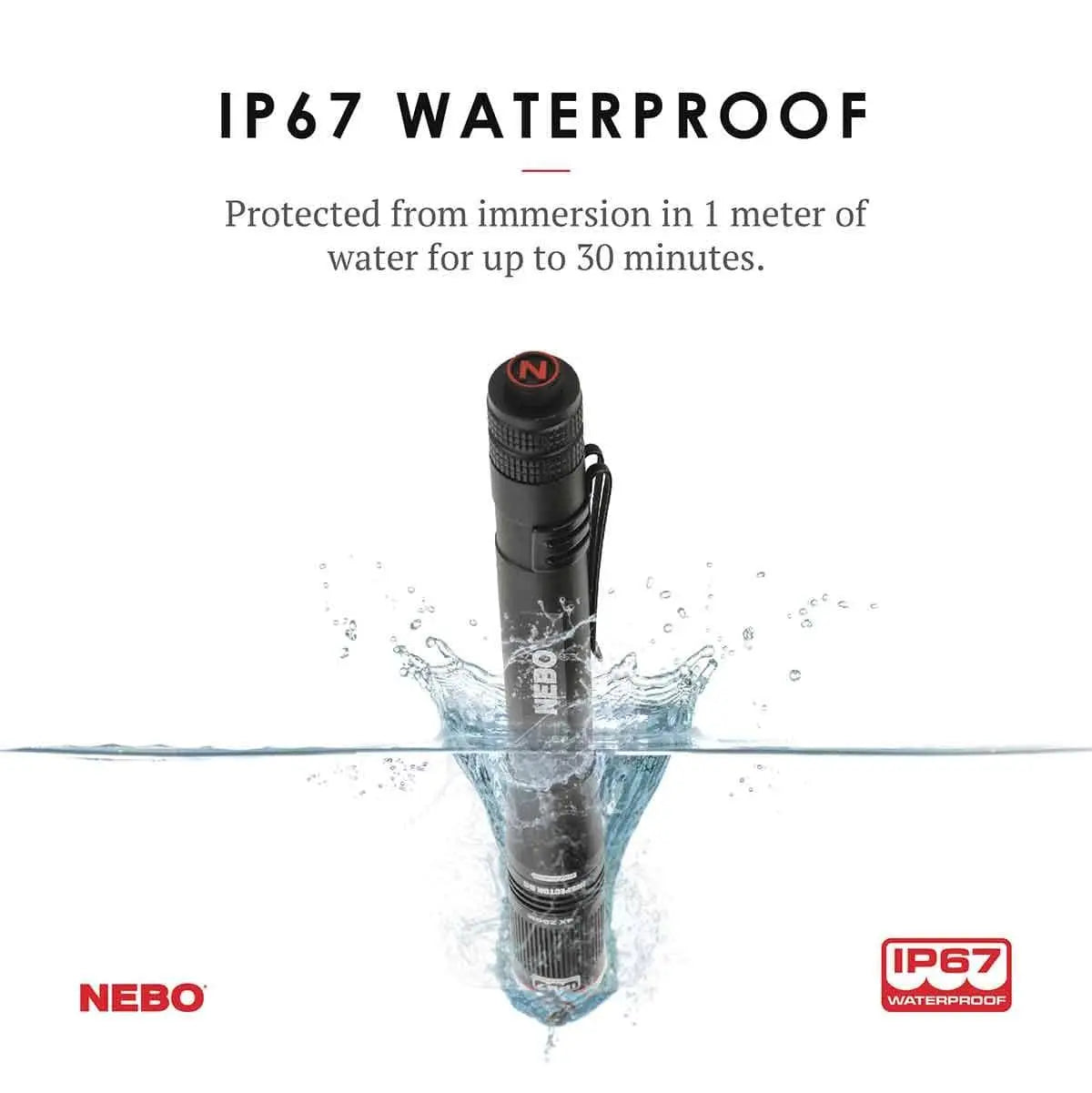 nebo flashlight 6848 Nebo NB6810 INSPECTOR RC Penlight rechargeable LED (monochrome) 165 mm Black