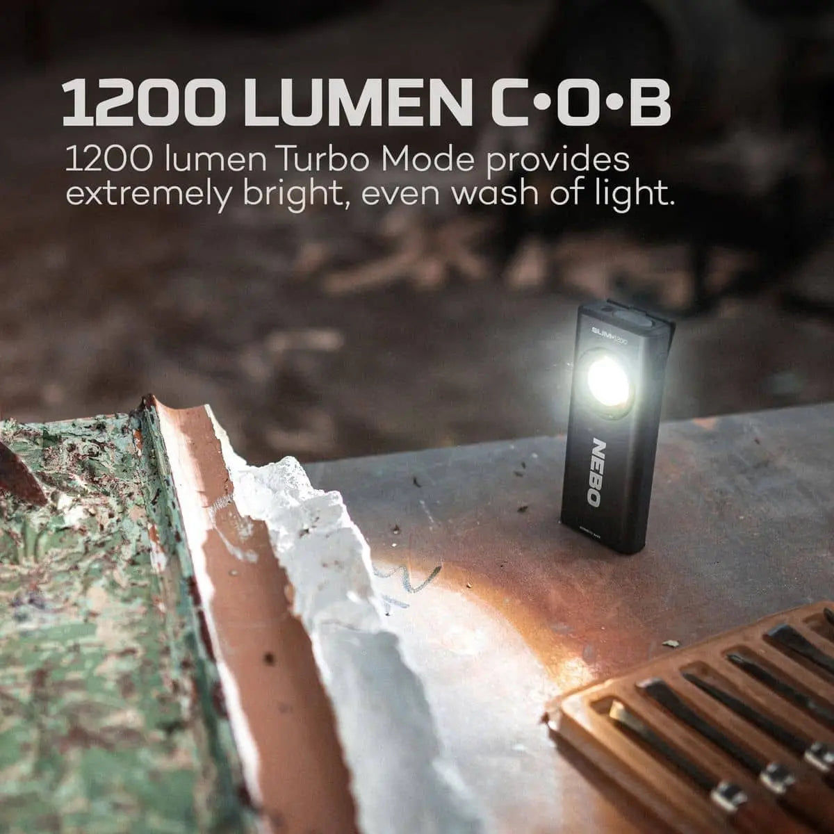 nebo flashlight laser pointer NEBO Slim+ 1200 Lumen USB Rechargeable Pocket Work Light – Waterproof Inspection Lantern with Magnetic Clip, Pocket Sized Mini Torch with Variable