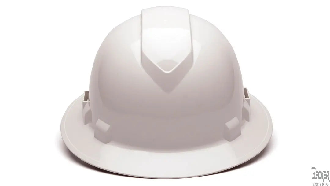 PYRAMEX - White Full Brim Hard Hat, CIVITAS Logo Becker Safety and Supply