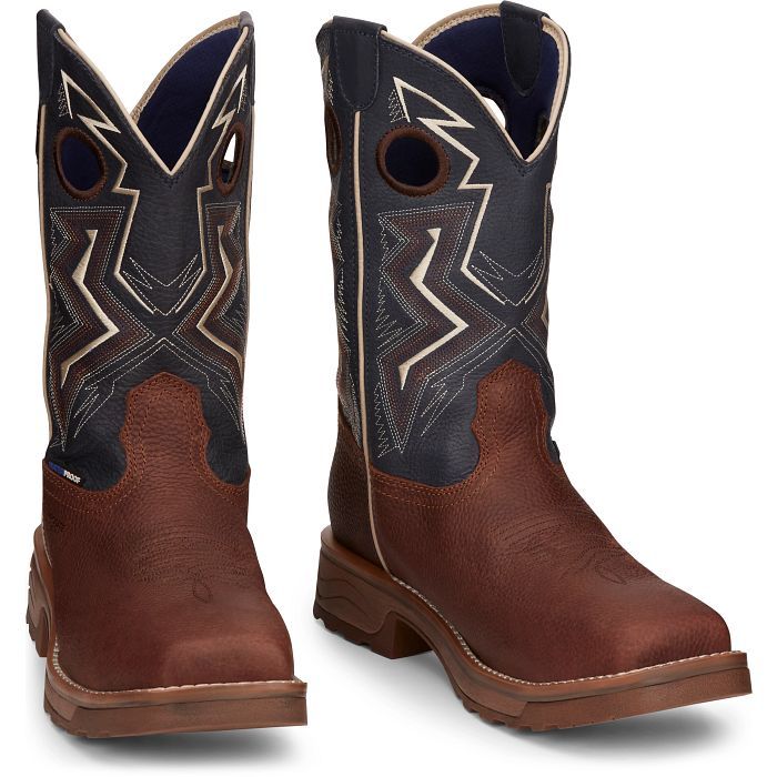 TONY LAMA - FORCE 11" WIDE SQUARE COMPOSITE TOE WATERPROOF WORK BOOT - Becker Safety and Supply