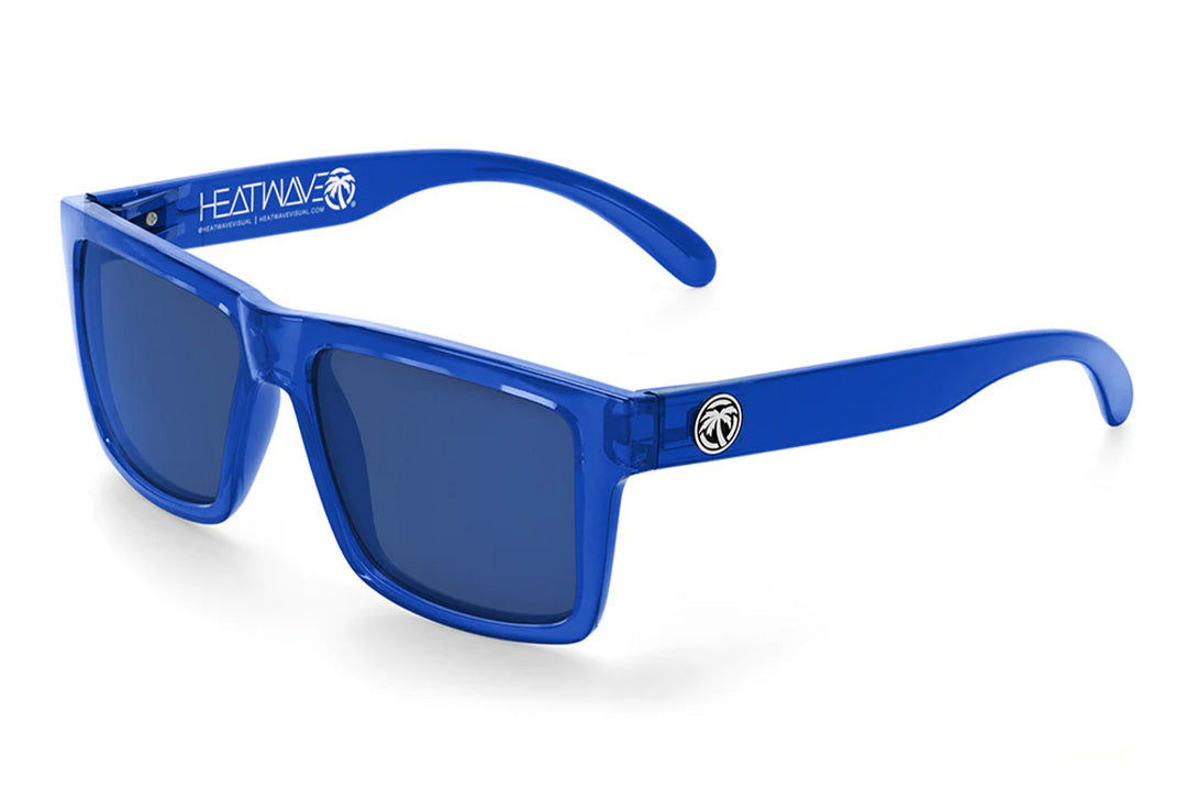 Heatwave - Xl Vise Z87 Sunglasses, Neon Blue FRame - Becker Safety and Supply