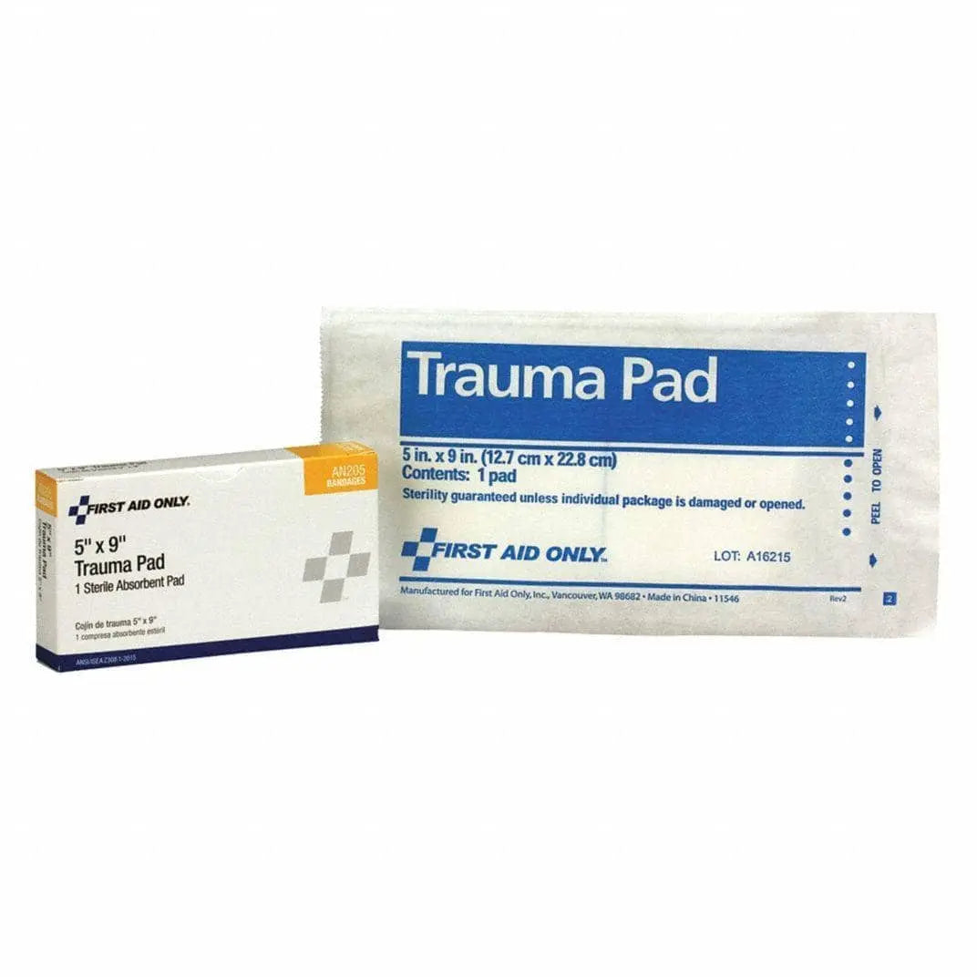 First Aid Only 5x9 Trauma Pad 1 Box Becker Safety