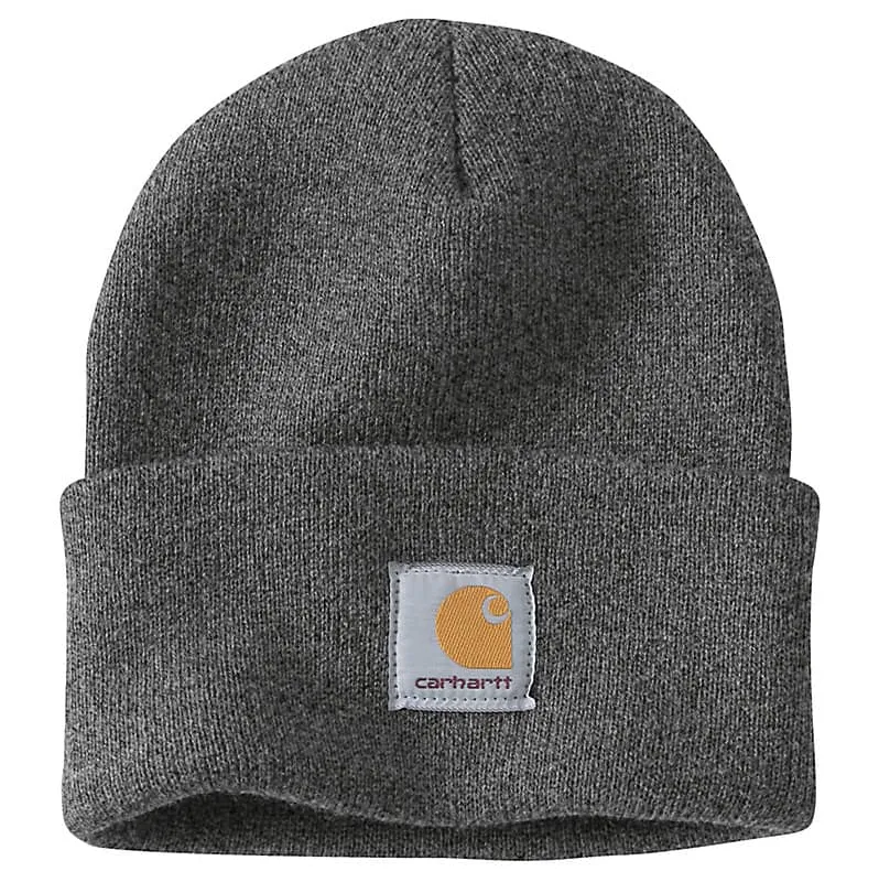 CARHARTT - Knit Cuffed Beanie Coal Heather - Becker Safety and Supply