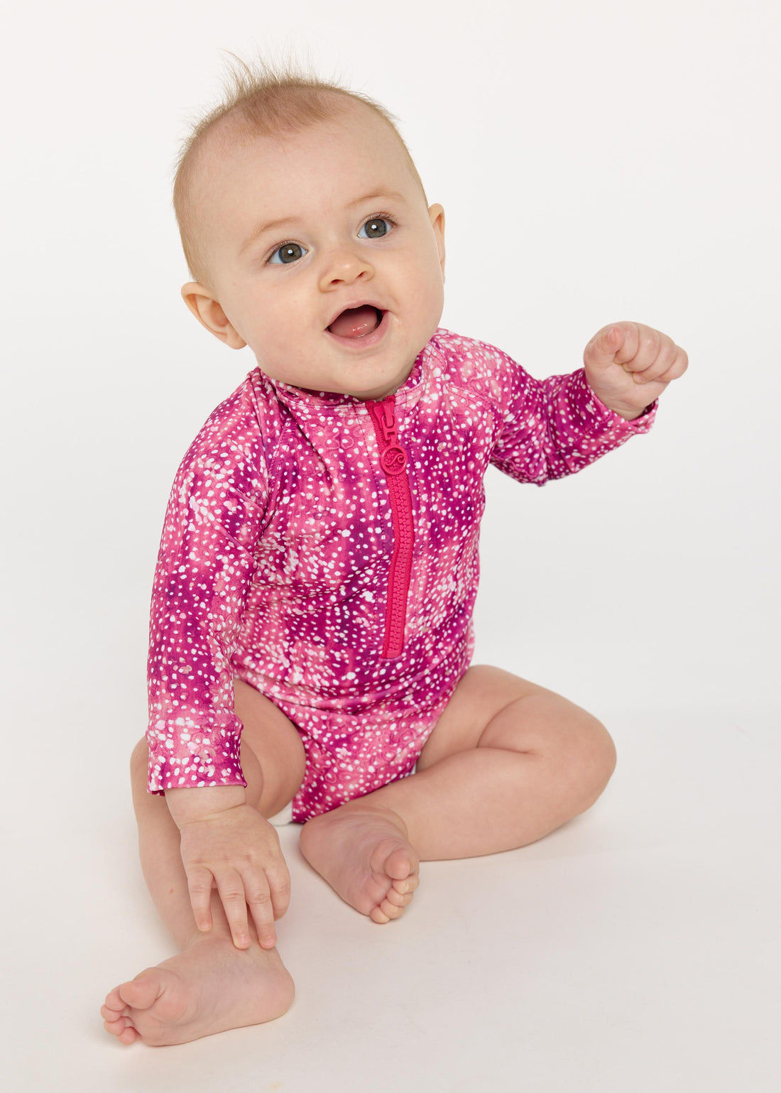 Willa Zip-Front Rashguard Swimsuit